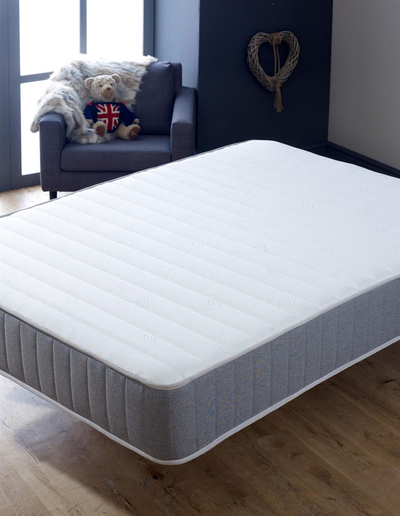 Grey Collection Straight Line Memory Fibre Open Coil Sprung Mattress ...