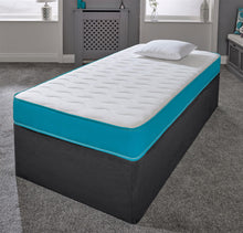 Memory Foam Spring Open Coil Aqua Blue Mattress