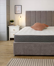 Vida Grey Zig Zag Memory Foam Open Coil Spring Mattress