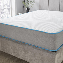 Memory foam open coil spring grey mattress