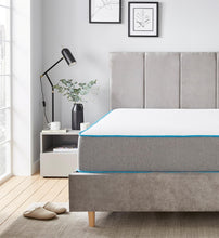 Memory foam open coil spring grey mattress