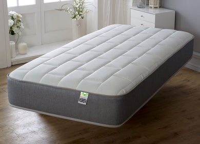 Grey Brick Overlocked Bonell Sprung Memory Foam Mattress