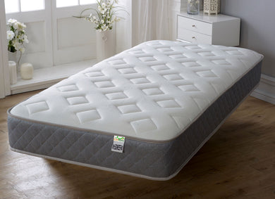 Diamond Tile Grey Collection, Memory Foam Open Coil Sprung Mattress