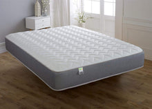 Grey Memory Sprung Open Coil Zig Zag Mattress