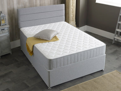 Grey Castle Memory Fibre Open Coil Sprung Mattress