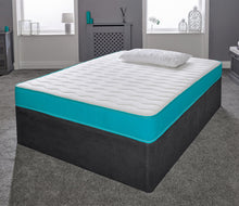 Memory Foam Spring Open Coil Aqua Blue Mattress