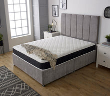 Black Quilted Wavy Spring Memory Foam Mattress