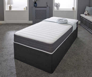 Deep Grey Hybrid Spring Memory Fibre Foam Mattress