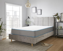 Memory foam open coil spring grey mattress