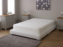 White Zig Zag Memory Fibre Foam Sprung Mattress